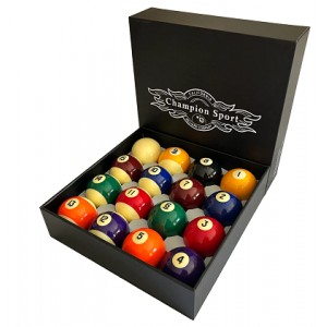 CHAMPION PREMIUM 2-1/4" BILLIARD POOL BALL SET COMPLETE 16 BALL SET